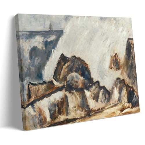 Impression murale art mural sur toile Marsden Hartley décoration océan et voilier 30x45