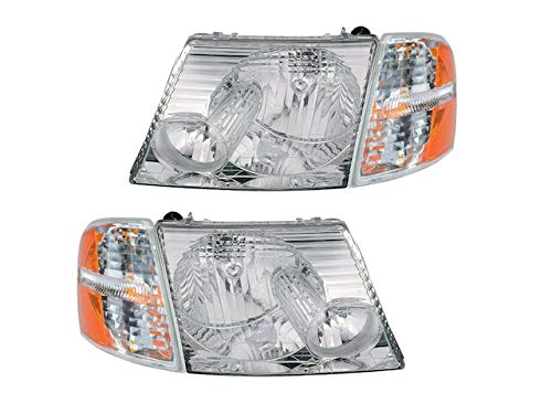 Headlight and Cornering Light Kit - 4 Piece - Compatible with 2002-2005 Ford Explorer 4-Door