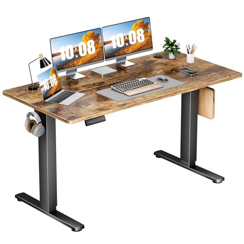 Sweetcrispy Electric Standing Desk Adjustable Height, 55x24 Inch Sit Stand