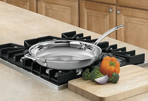 Image of Cuisinart MultiClad Pro 12 inch w /Helper Handle Skillet, Inch, Stainless Steel
