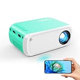 Mini Projector WIFI Home Theater Portable Projector Upgrade 1080P Supported, Phone Can Connect to Movie Projector Wirelessly, Compatible with Smartphone/ Tablet/ Laptop/ TV Stick/ USB Drive (Green)