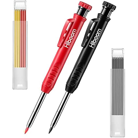 2 Lápices de Carpintero Sólidos Hiboom con 14 Recargas Cover