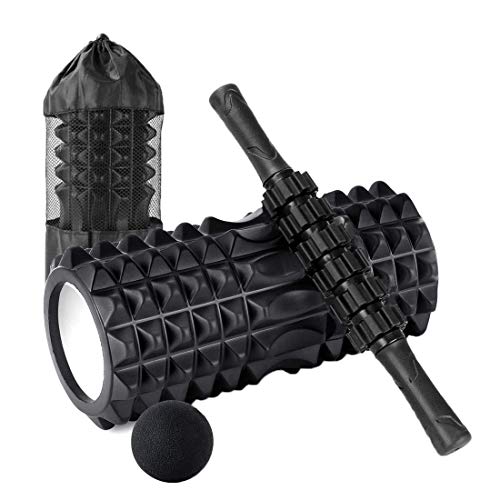 4 in 1 Foam Roller Set, Yoga Roller with Massage Ball