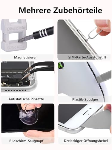 122-tlg. Feinmechaniker Werkzeug Set: Mini Schraubenzieher & Präzisions Schraubendreher mit 101 Bits aus CR-V Stahl - Magnetisch - für PC, Laptop, Handy, Brillen & PS5
