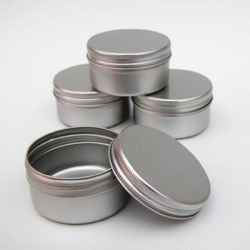 20 x 50ml Aluminium Make up Pots 50ml Capacity Empty Small Cosmetic/Candle/Spice Pots Tins Jars