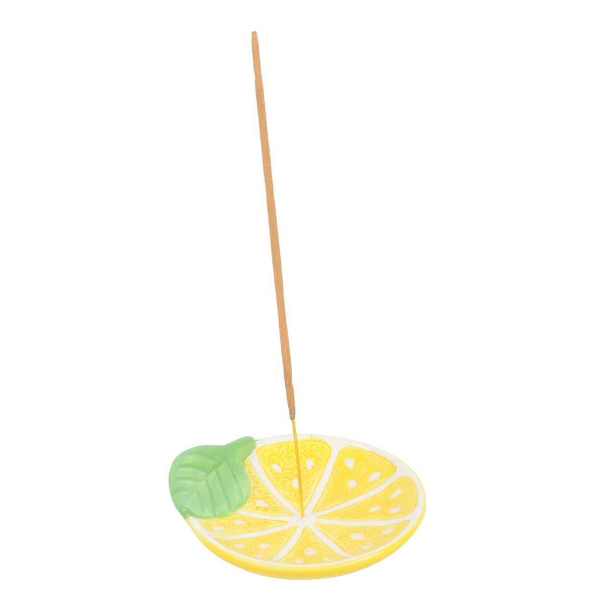 Something Different Wholesale Yellow/Green/White Lemon Slice Ceramic Incense Holder: Elevate Ambiance With Vibrant Design & Soothing Scents Craftsmanship For Lasting Enjoyment
