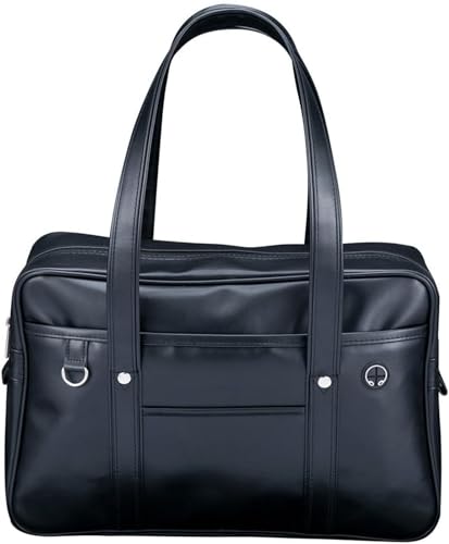 XOZIFY 【男女兼用 大容量バッグ】スクール・ボストン・制服バッグ 3WAY 使い分け|シンプルデザイン A4 対応 ショルダーブリーフケース機能付き (黒,18インチ)