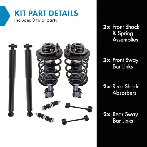 Image of TRQ Front and Rear Suspension Kit Complete Strut & Coil Spring Assembly | For 2001-2010 Chrysler PT Cruiser