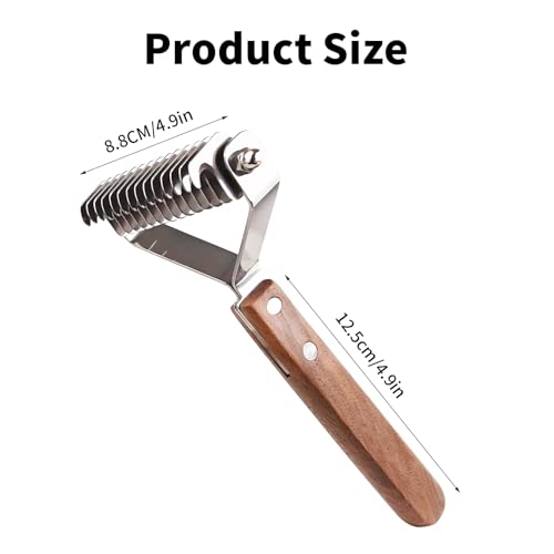 SHYSBV Coat King Harke für Haustiere, 14 Klingen, katzenkamm,professioneller Haustier-Entfilzungskamm, Fellpflege, Abisolierwerkzeug für Hunde und Katzen,Fellwunder Bürste Hund, 6,2 cm, 1 Stück