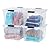 IRIS USA 40 Qt Stackable Plastic Storage Bins with Lids, 4 Pack - BPA-Free, Made in USA - See-Through Organizing Solution, Latches, Durable Nestable Containers, Secure Pull Handle - Clear