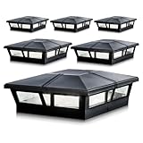 Classy Caps Cambridge Solar Post Cap, SLC771B 6 Pack, 6x6, Black Aluminum –...