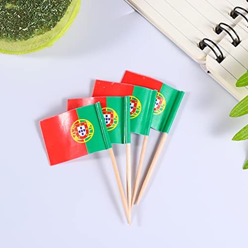ABOOFAN 100Pcs Portugal Mini Vlaggen Hand Held Kleine Miniatuur Portugees Vlaggen Op Stick Tandenstokers Cupcake Picks… - Afbeelding 6