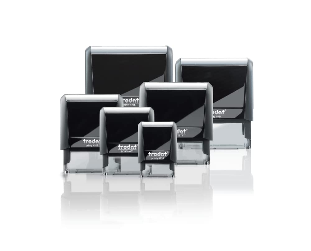 Trodat Printy 4914 Timbro Personalizzato Autoinchiostrante, max 6 Righe, Dimensione Impronta 64x26 mm, Colore Timbro Verde, Cartuccia Inchiostro Nero, Ideale per Uffici, Aziende, Medici, Insegnanti