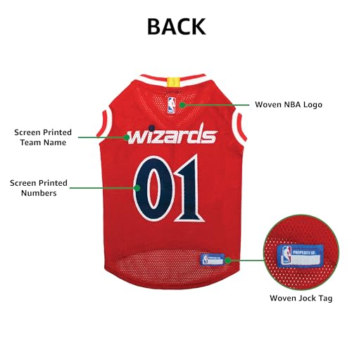 image for Pets First NBA WASHINGTON WIZARDS DOG Jersey, Medium - Tank Top Basket