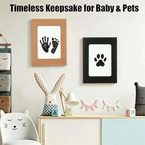 4 Pack Inkless Baby Hand Footprint Kit, Clean Touch Pad with Frame — 사진 4