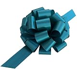 Large Teal Blue Pull Bows - 9" Wide, Set of 6, Christmas, Gift Bows, Gift Basket, Presents, Cancer Awareness, Fundraiser, Birthday, Decoration, Classroom, Office, Christmas, Easter, Spring