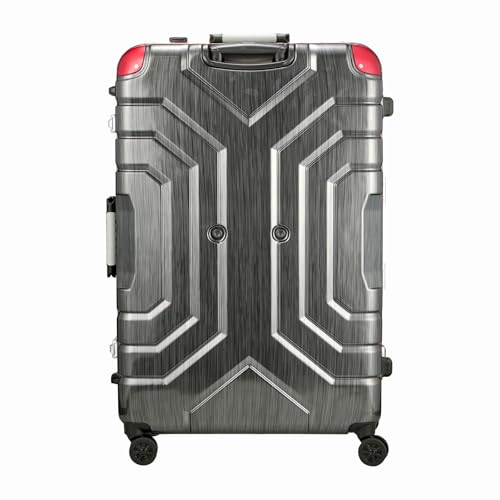 シフレ スーツケース 特大サイズ 82cm 148L 7.5kg グリップマスター TRIDENT B5225T-82 ヘアラインブラック/レッド
