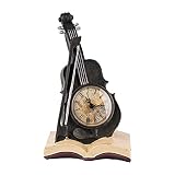 CAIRIAC Vintage Design Violin Clock Rests on a Sheet Music Book to Enhance The Desktop of Every Clas