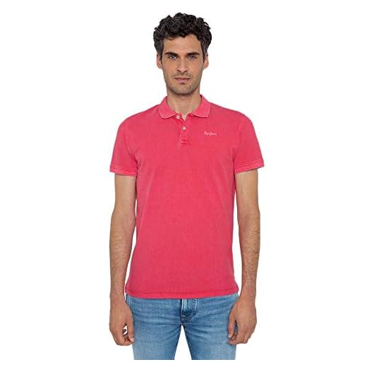 Pepe Jeans Herr Vincent Gd pikétröja, 244mars röd, S