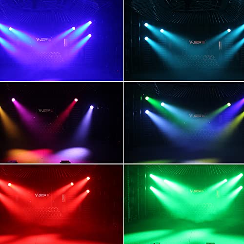 V-Show 19 * 15W Rgbw 4In1 Aura Zoom Wash Moving Head Light With Backlight Led- Led Beam Zoom Moving Lights, Stage Led Moving Head Lighting For Dj Disco And Party (Black) #TOP7