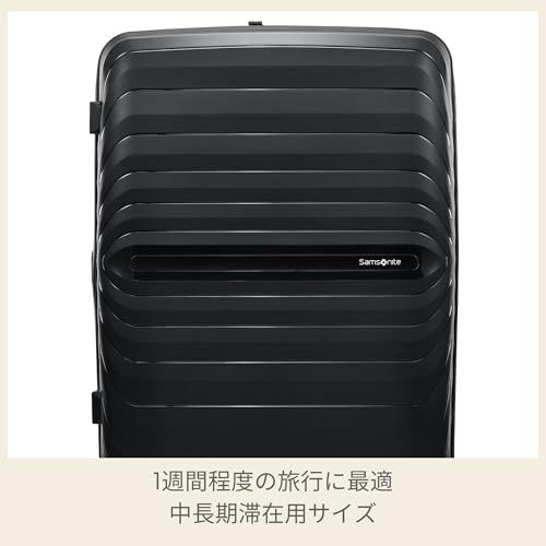 Image of Samsonite Octolite Expandable Neo 75 Cms Small Cabin Polycarbonate Hard Sided 8 Wheel Spinner Luggage /Suitcase /Trolley Bag (Black) (Double Wheel)