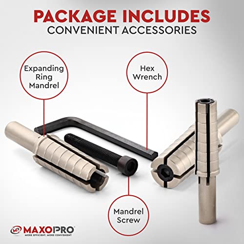 Expanding Ring Mandrel With Hex Allen Key – Set Of 3 Premium Steel Ring Mandrels For Lathe – Heavy Duty Ring Shaper Tool For Ring Turning And Ring Making – Ring Sizes(4-14) - By Maxopro #TOP1