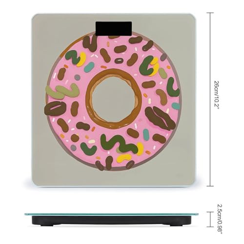 Báscula digital Donut de vidrio templado para uso en baño miniatura 2