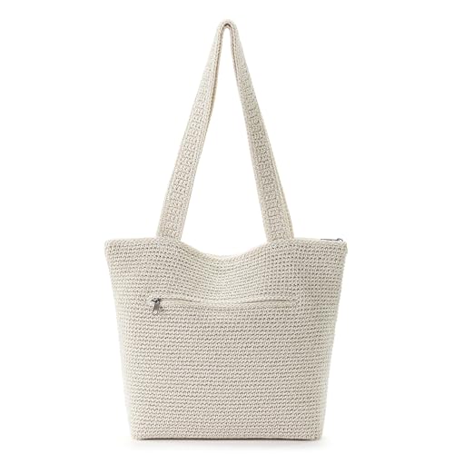 Image of The Sak Casual Classics Tote Bag - Hand Crochet Woman's Purse For Everyday, Travel, Beach Bag - Handbag With Shoulder Straps