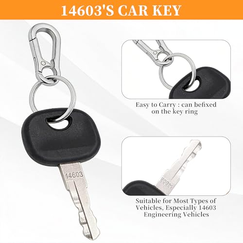 LAINIKE 10 Stk Baumaschinen Schlüssel, 14603 Zündschlüssel Ersatzschlüssel, mit 10 Schlüsselanhänger Ersatz Zündschlüssel, für Traktoren Kleinbagger Radlader Gabelstapler