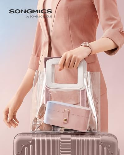 Image of SONGMICS Travel Jewelry Organizer, 2-Layer Portable Jewelry Box Case
