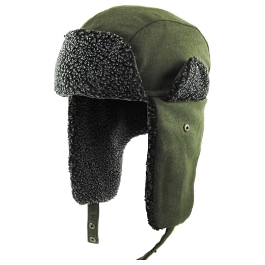 KBW-620 OLV Wool Blend Aviator Trapper hat Trooper Ear Flaps Ushanka Eskimo Bomber Russian Warm Winter Cold (One Size, Wool Blend Olive)