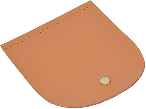 Miniatura 3 de Zerodis Accesorios de costura de cuero DIY, bolsa Flip Cover Split cuero hebilla magnética oval monedero inferior para ganchillo 5.0x5.4 in