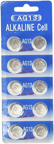 Bluecell 30 Pcs AG13 Alkaline Button Cell Battery 357A CX157 LR44W for Watch Toy Calculator + Bluecell Cable Tie