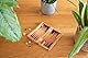 Backgammon + Dame Gr. M - aus Holz mit klappbarem Spielbrett 31 x 25 cm und rot/schwarzen Backgammon-Feldern