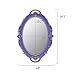 YCHMIR Vintage Small Mirror 14.5 x 10 Inch Oval Purple Wall Mirror