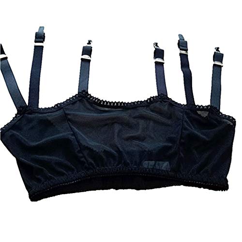 Preisvergleich Produktbild Runme Sexy 6 Straps Strumpfgürtel Verstellbare Metallclips Grenadine Strümpfe Ineinander greifen Garter Durchsichtig Lingerie