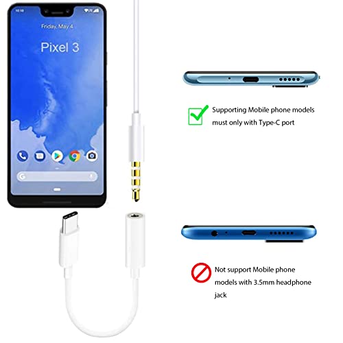 Zuofan 2 Pack Adattatore USB C a Jack per Cuffie