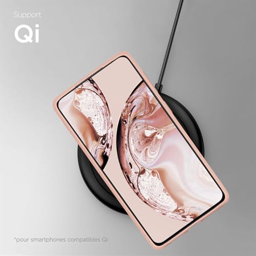Coque silicone Samsung S21 rose mat protection ecran pour vie active
