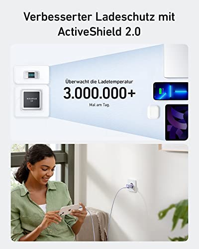 Anker 30W USB C Ladegerät, GaN 511 Nano 3, PIQ 3.0 PPS Schnellladegerät – Ansicht 5