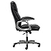 OFM ESS Collection High-Back Bonded Leather Executive Chair with Fixed Arms, in Black (ESS-6030-BLK)