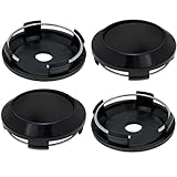 AUTUT Center Caps,64mm Wheel Rim Cover Hubcaps Rim Hub Center Covers Replacement 61mm Lug to Lug,Black,Pack of 4