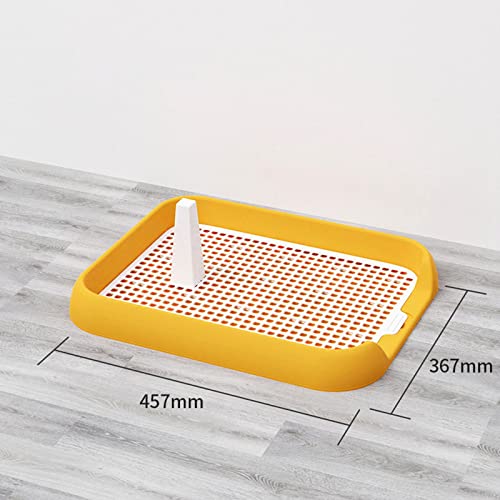 perfk Hunde Trainings Pads Welpentoilette, Mesh Gitter Haustier Trainingstoilette mit Tablett für Töpfchentrainer Drinnen Und Draußen, Gelb