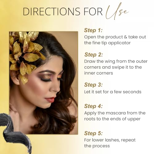 Image of COLORESSENCE Gold Camera Ready Eyeliner Mascara Combo, Intense Black | Long Lasting | Waterproof | Smudgeproof | Quick Dry | Easy Apply