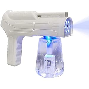 TOPNIU Ongediertebestrijding Verstuiver Draagbare Nano Desinfectiemiddel Spuitpistool, Draadloze Handheld Spuitbus voor Desinfectiemiddelen Multifunctionele Nano Spuitpistool Verstuiver Natrium Hypochloriet Genereren Blauw Licht Sproeier