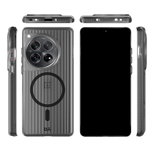Image of DailyObjects Polycarbonate Case for OnePlus 12 Black Beam 2.0 Slim Back Cover | Full Body Protection | Wireless Charging