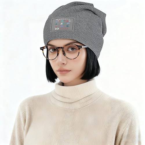 Bonnet en maille gaufrée gris pour patinage et activités hivernales - 5