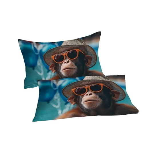Housse de couette double animaux microfibre 200x200 parure lit imprimé 3D - 7
