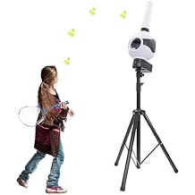 Badminton Training Machine,Automatic Shuttlecock Feeder,Portable Launcher Pitching Machine,15 Ball CapacityDoes Not Contain/Fixed-Point Serve/Tee Distance 7-8m for Kids Practice Training