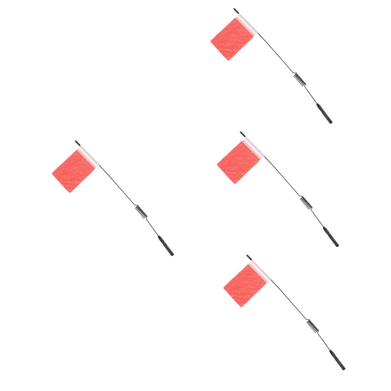 Antena de señal decorativa BESPORTBLE con mástil de metal rojo para coche RC