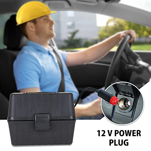Koolatron 12V Heating Lunch Box Stove, 1.6 Qt (1.5 L) Black 6 ft (1.8m) Power Cord Heats to 300F (149C) Built-In Cord Storage Classic Construction Worker Lunchbox for Car SUV Pickup Truck by Koolatron - Image 6